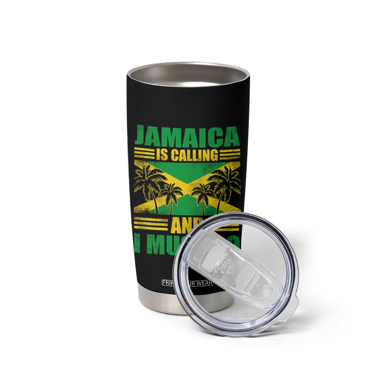 Funny Jamaica Is Calling And I Must Go Tumbler Cup Jamaican Flag Travel TS11 Print Your Wear