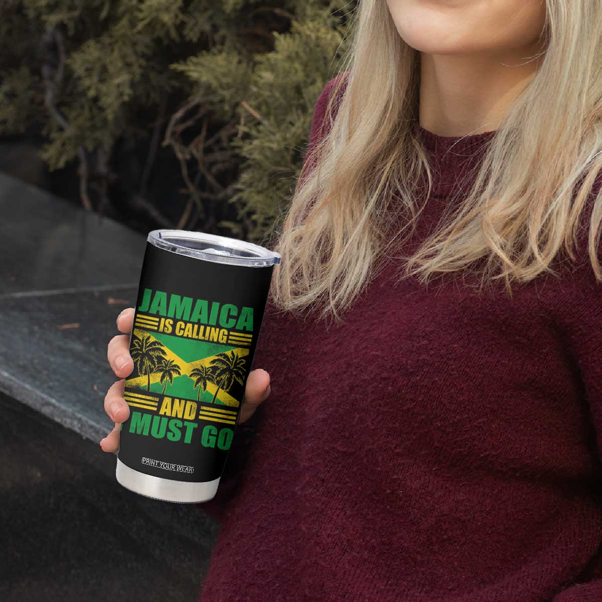 Funny Jamaica Is Calling And I Must Go Tumbler Cup Jamaican Flag Travel TS11 Print Your Wear