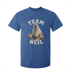 Team Neil The Seal T Shirt For Kid Funny Tasmania Elephant Seal with Traffic Cone TS11 Royal Blue Print Your Wear