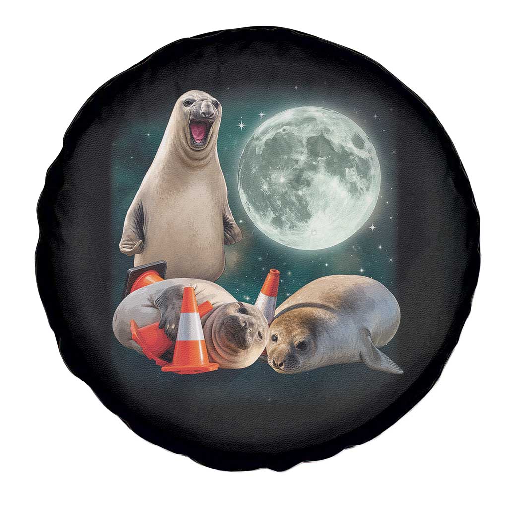 Funny Neil The Seal Howling at Moon 90s Retro Spare Tire Cover TS11 Print Your Wear