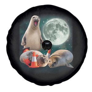 Funny Neil The Seal Howling at Moon 90s Retro Spare Tire Cover TS11 Print Your Wear