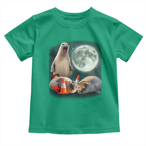 Funny Neil The Seal Howling at Moon 90s Retro Toddler T Shirt TS11 Irish Green Print Your Wear