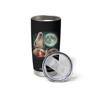 Funny Neil The Seal Howling at Moon 90s Retro Tumbler Cup TS11 Print Your Wear