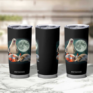 Funny Neil The Seal Howling at Moon 90s Retro Tumbler Cup TS11 Print Your Wear