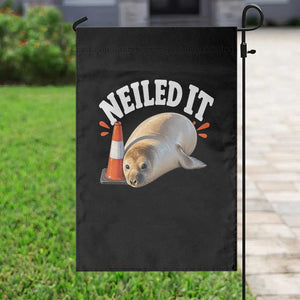 Neil The Seal Nailed It Garden Flag Funny Tasmania Elephant Seal Traffic Cone Meme Art TS11 Print Your Wear