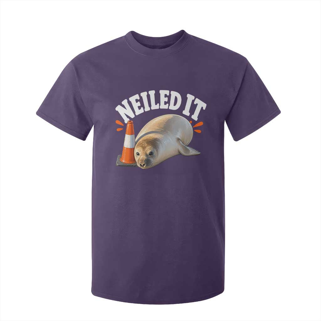 Neil The Seal Nailed It T Shirt For Kid Funny Tasmania Elephant Seal Traffic Cone Meme Art TS11 Purple Print Your Wear