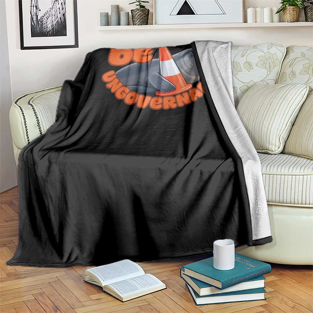 Neil The Seal Be Ungovernable Throw Blanket Funny Tasmania Elephant Seal Road TS11 Print Your Wear