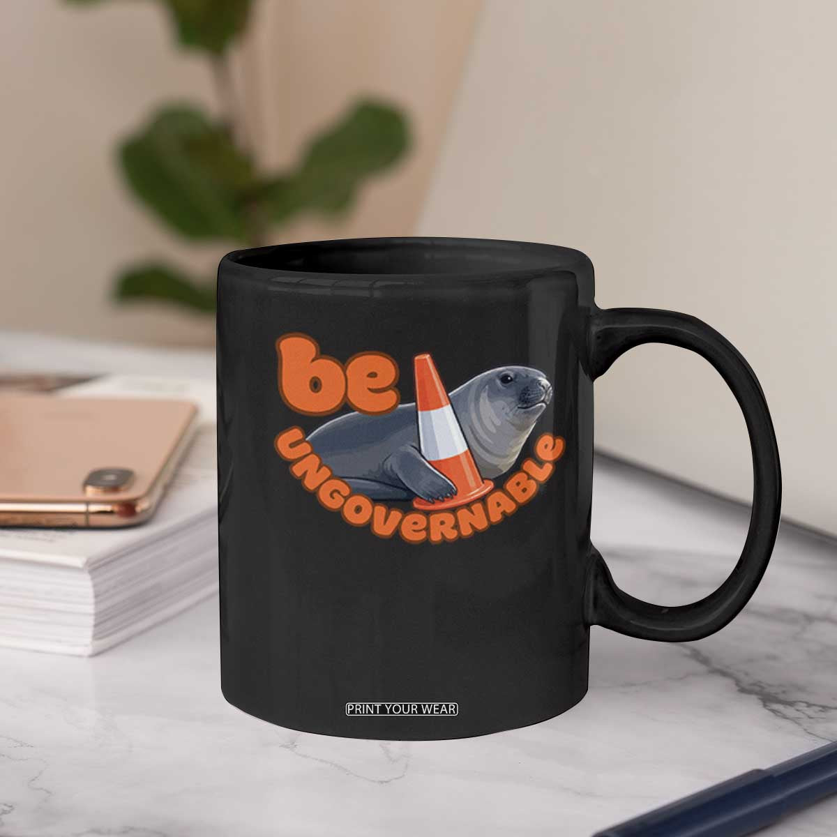 Neil The Seal Be Ungovernable Coffee Mug Funny Tasmania Elephant Seal Road TS11 Print Your Wear