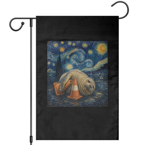 Funny Neil The Seal Starry Night Garden Flag Van Gogh Art for Tasmania Seal Lovers TS11 Black Print Your Wear