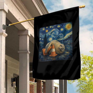Funny Neil The Seal Starry Night Garden Flag Van Gogh Art for Tasmania Seal Lovers TS11 Print Your Wear
