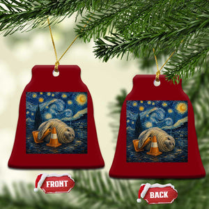 Funny Neil The Seal Starry Night Ceramic Ornament Van Gogh Art for Tasmania Seal Lovers TS11 Print Your Wear