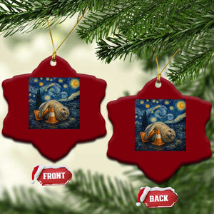 Funny Neil The Seal Starry Night Ceramic Ornament Van Gogh Art for Tasmania Seal Lovers TS11 Print Your Wear