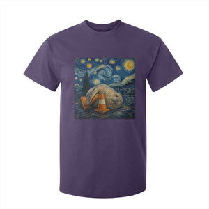 Funny Neil The Seal Starry Night T Shirt For Kid Van Gogh Art for Tasmania Seal Lovers TS11 Purple Print Your Wear