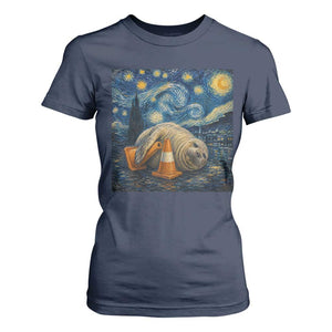 Funny Neil The Seal Starry Night T Shirt For Women Van Gogh Art for Tasmania Seal Lovers TS11 Navy Print Your Wear