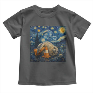 Funny Neil The Seal Starry Night Toddler T Shirt Van Gogh Art for Tasmania Seal Lovers TS11 Dark Heather Print Your Wear