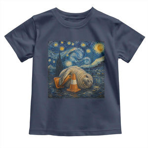 Funny Neil The Seal Starry Night Toddler T Shirt Van Gogh Art for Tasmania Seal Lovers TS11 Navy Print Your Wear