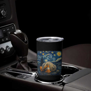Funny Neil The Seal Starry Night Tumbler Cup Van Gogh Art for Tasmania Seal Lovers TS11 Print Your Wear