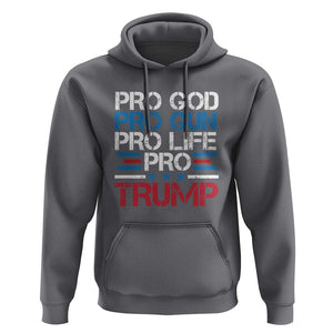Trump Supporters Hoodie Pro God Pro Gun Pro Life Pro Trump Election Star TS11 Charcoal Print Your Wear