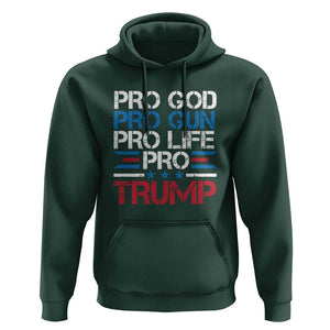 Trump Supporters Hoodie Pro God Pro Gun Pro Life Pro Trump Election Star TS11 Dark Forest Green Print Your Wear