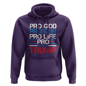 Trump Supporters Hoodie Pro God Pro Gun Pro Life Pro Trump Election Star TS11 Purple Print Your Wear