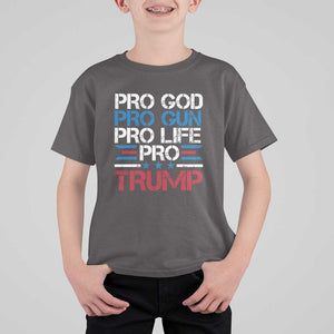 Trump Supporters T Shirt For Kid Pro God Pro Gun Pro Life Pro Trump Election Star TS11 Dark Chocolate Print Your Wear
