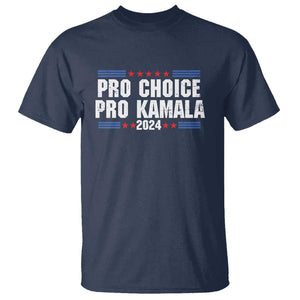 Pro Choice Pro Kamala 2024 T Shirt Vintage Feminist Women's Rights Stars TS11 Navy Print Your Wear