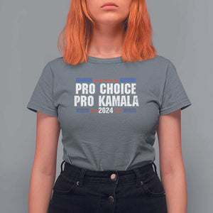 Pro Choice Pro Kamala 2024 T Shirt For Women Vintage Feminist Women's Rights Stars TS11 Charcoal Print Your Wear