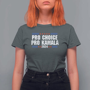 Pro Choice Pro Kamala 2024 T Shirt For Women Vintage Feminist Women's Rights Stars TS11 Dark Heather Print Your Wear