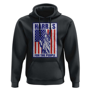 Kamala 2024 Hoodie Harris For The People Liberty American Flag TS11 Black Print Your Wear