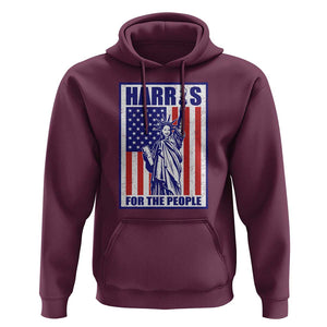 Kamala 2024 Hoodie Harris For The People Liberty American Flag TS11 Maroon Print Your Wear