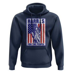 Kamala 2024 Hoodie Harris For The People Liberty American Flag TS11 Navy Print Your Wear