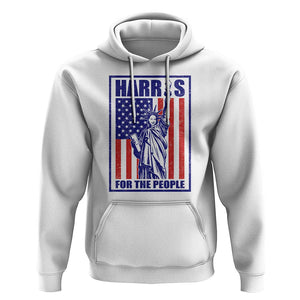 Kamala 2024 Hoodie Harris For The People Liberty American Flag TS11 White Print Your Wear