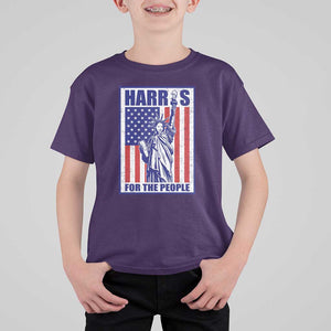Kamala 2024 T Shirt For Kid Harris For The People Liberty American Flag TS11 Purple Print Your Wear