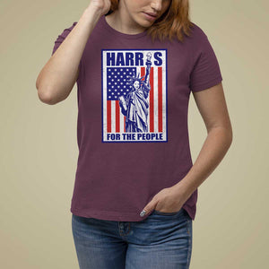 Kamala 2024 T Shirt For Women Harris For The People Liberty American Flag TS11 Maroon Print Your Wear