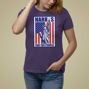 Kamala 2024 T Shirt For Women Harris For The People Liberty American Flag TS11 Purple Print Your Wear