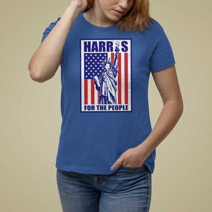 Kamala 2024 T Shirt For Women Harris For The People Liberty American Flag TS11 Royal Blue Print Your Wear