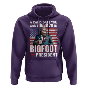 Funny Bigfoot For President Hoodie A Candidate You Can Believe In 2024 Sasquatch USA Flag TS11 Purple Print Your Wear