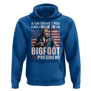Funny Bigfoot For President Hoodie A Candidate You Can Believe In 2024 Sasquatch USA Flag TS11 Royal Blue Print Your Wear