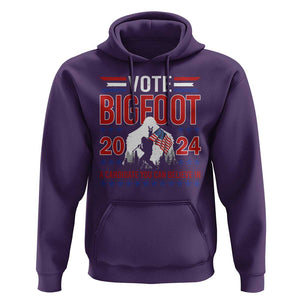 Funny Presidential Election Bigfoot Hoodie Vote Bigfoot A Candidate You Can Believe In 2024 TS11 Purple Print Your Wear