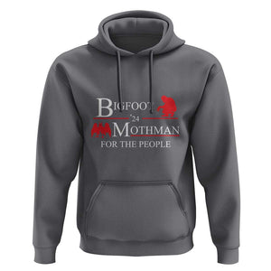 Funny Bigfoot Mothman'24 For The People Hoodie American Flag President Election TS11 Charcoal Print Your Wear