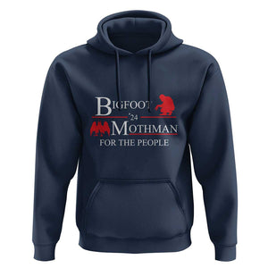 Funny Bigfoot Mothman'24 For The People Hoodie American Flag President Election TS11 Navy Print Your Wear