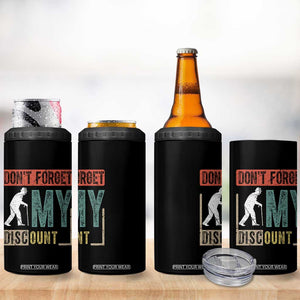 Funny Dont Forget My Discount 4 in 1 Can Cooler Tumbler Old People Gag Retro Sunset TS11 Print Your Wear