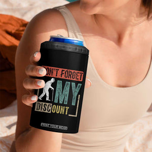 Funny Dont Forget My Discount 4 in 1 Can Cooler Tumbler Old People Gag Retro Sunset TS11 Print Your Wear