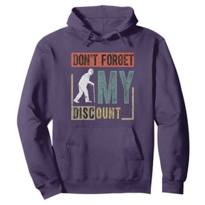 Funny Dont Forget My Discount Hoodie Old People Gag Retro Sunset TS11 Purple Print Your Wear