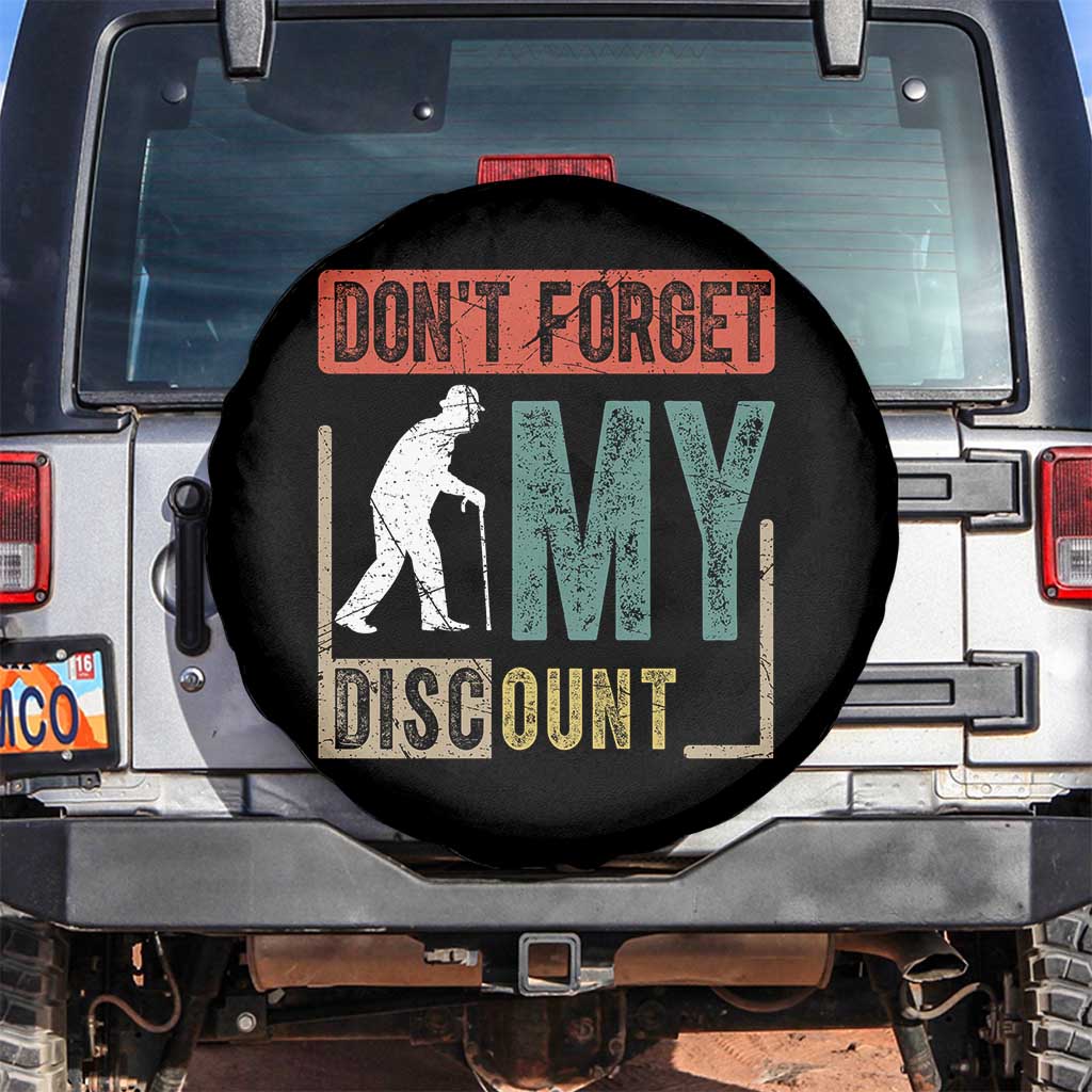 Funny Dont Forget My Discount Spare Tire Cover Old People Gag Retro Sunset TS11 No hole Black Print Your Wear