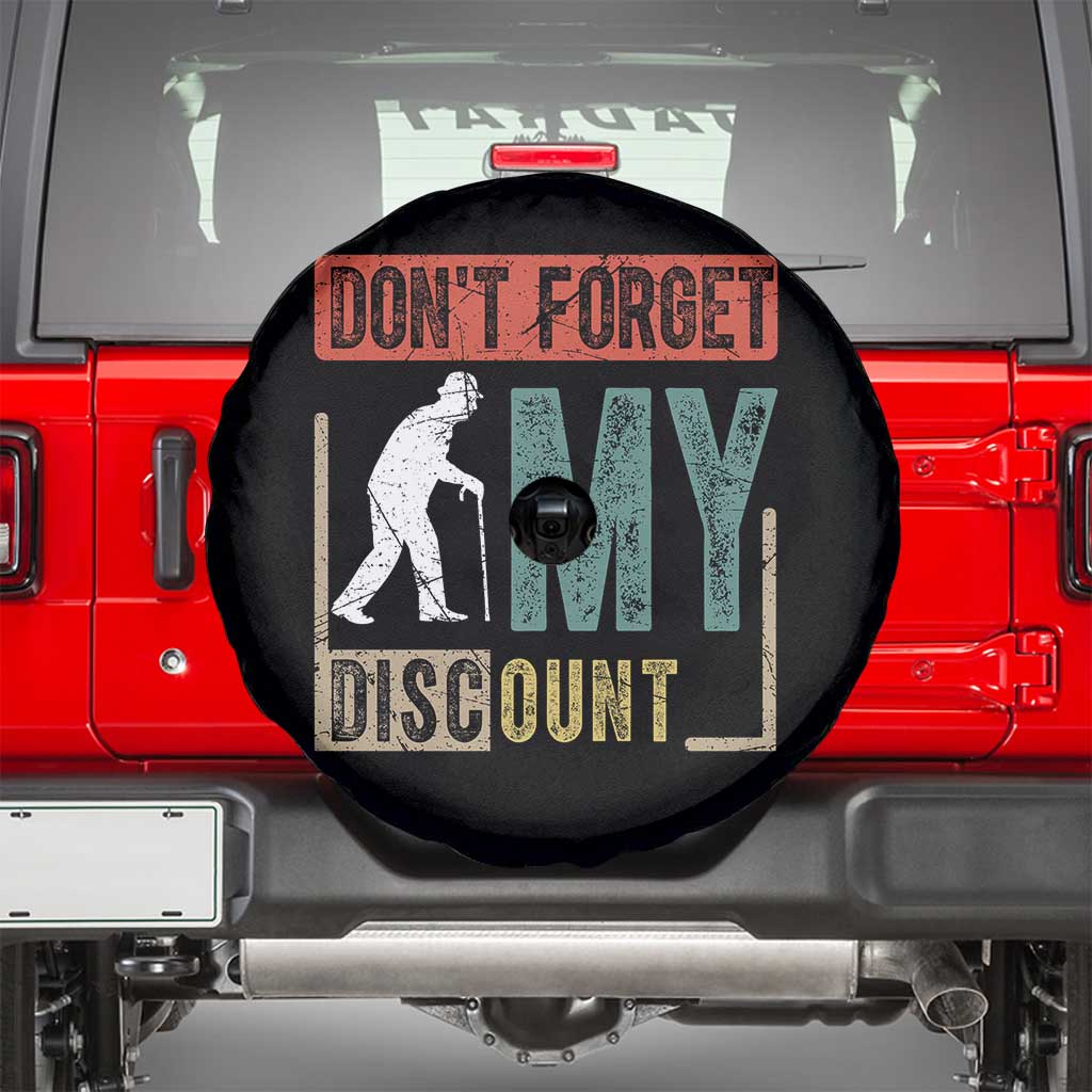 Funny Dont Forget My Discount Spare Tire Cover Old People Gag Retro Sunset TS11 Black Print Your Wear