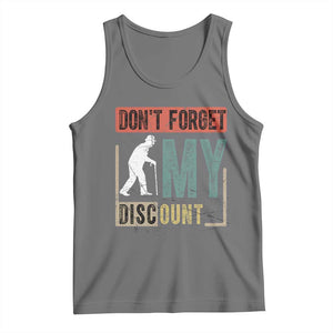 Funny Dont Forget My Discount Tank Top Old People Gag Retro Sunset TS11 Black Heather Print Your Wear