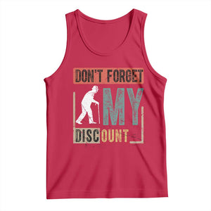 Funny Dont Forget My Discount Tank Top Old People Gag Retro Sunset TS11 Red Print Your Wear