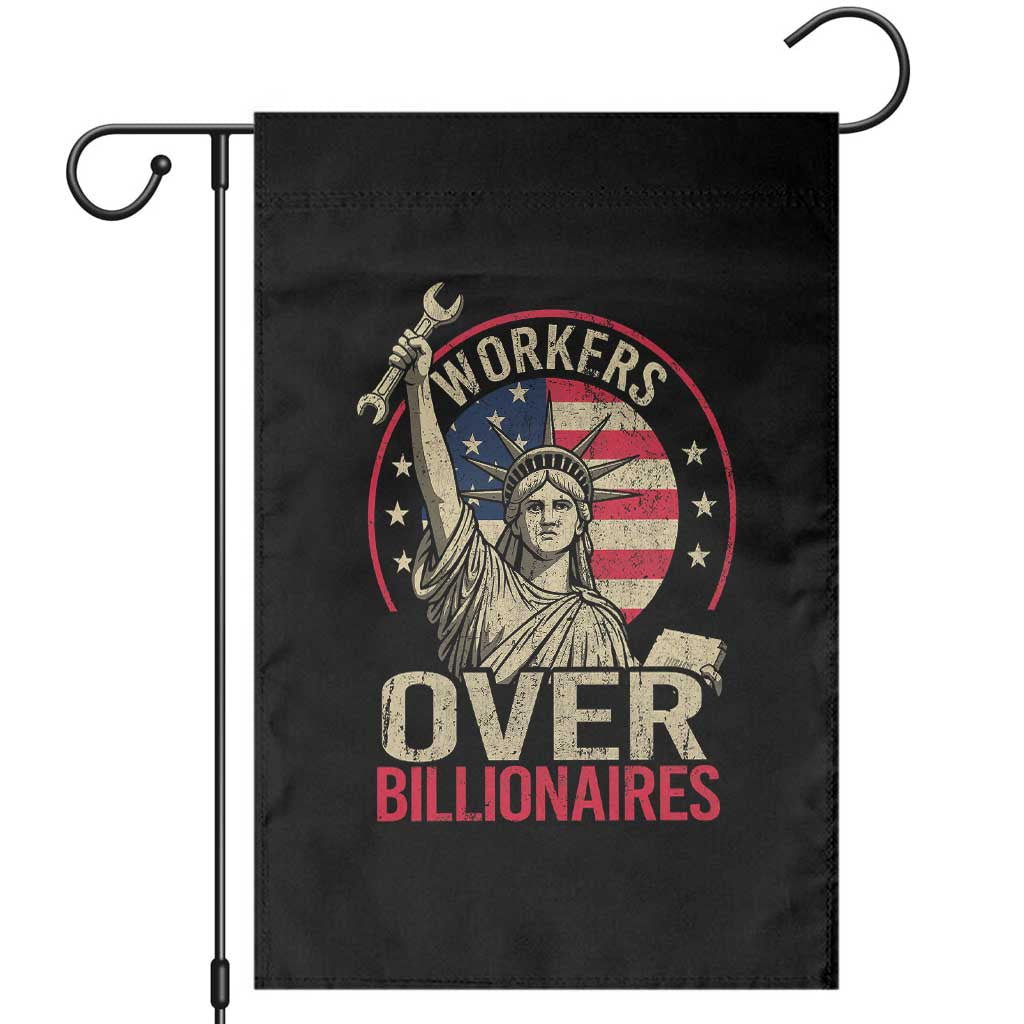 Workers Over Billionaires Garden Flag Social Justice Statue Of Liberty TS11 Black Print Your Wear
