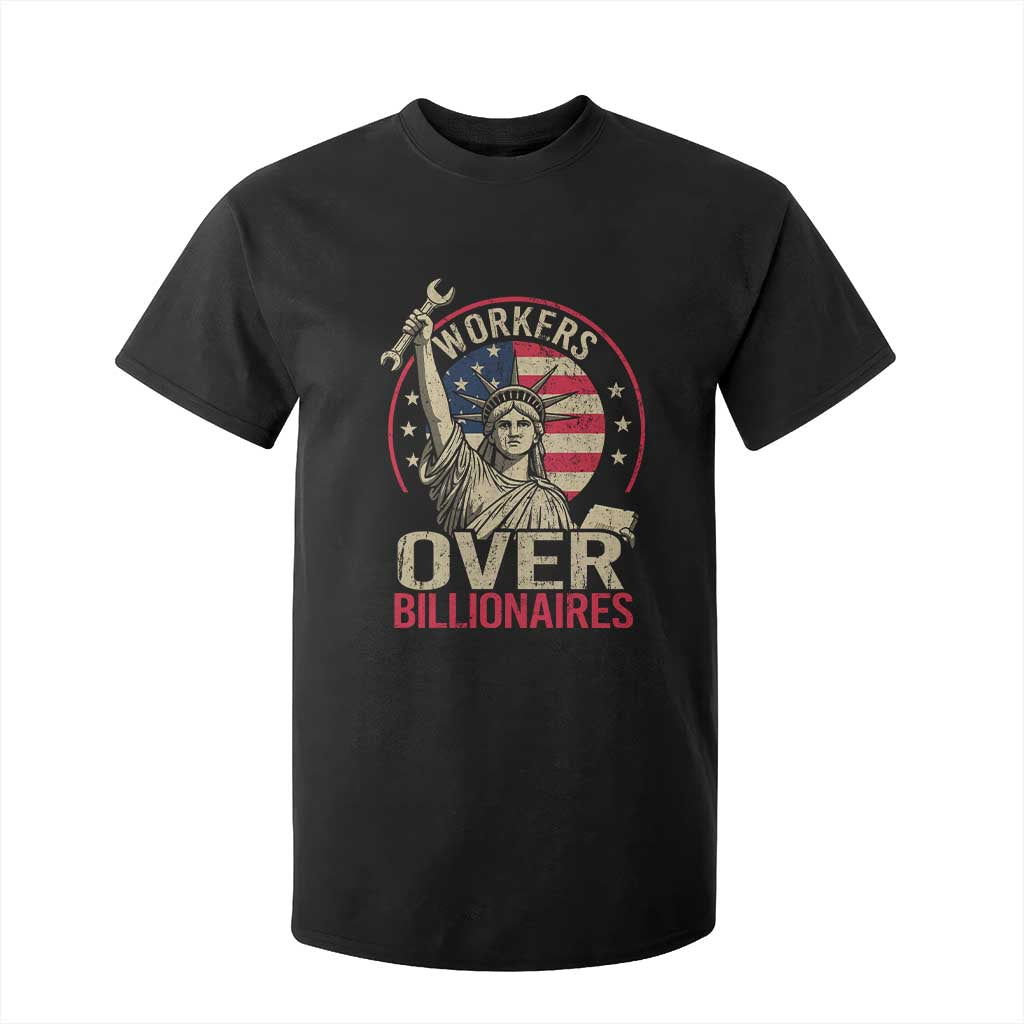 Workers Over Billionaires T Shirt For Kid Social Justice Statue Of Liberty TS11 Black Print Your Wear